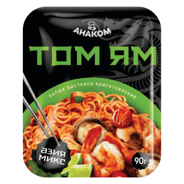 Лапша быстрого приготовления со вкусом «Том Ям»