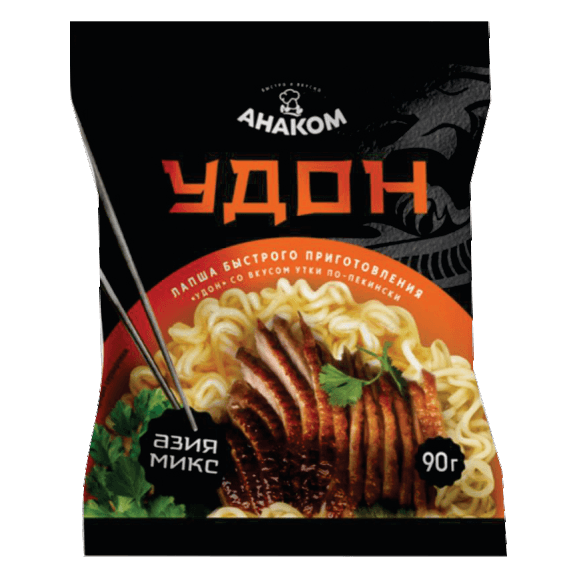 Лапша быстрого приготовления «Удон», со вкусом утки по-пекински