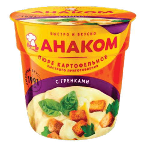 Пюре картофельное быстрого приготовления с гренками